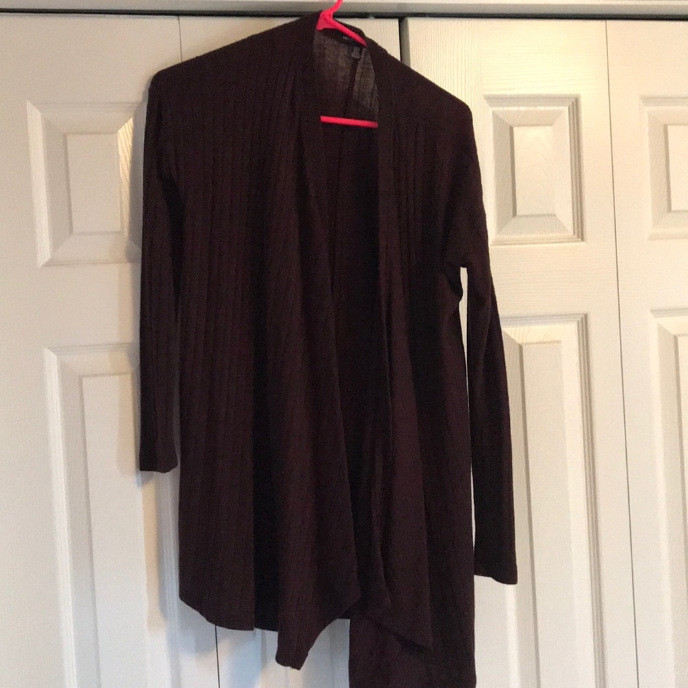 Black and red cardigan sweater